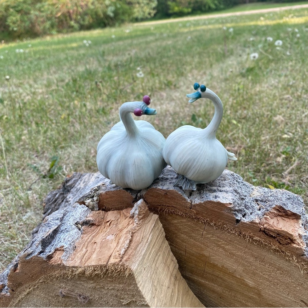 Vintage Enesco Home Grown Garlic‎ Geese figurine